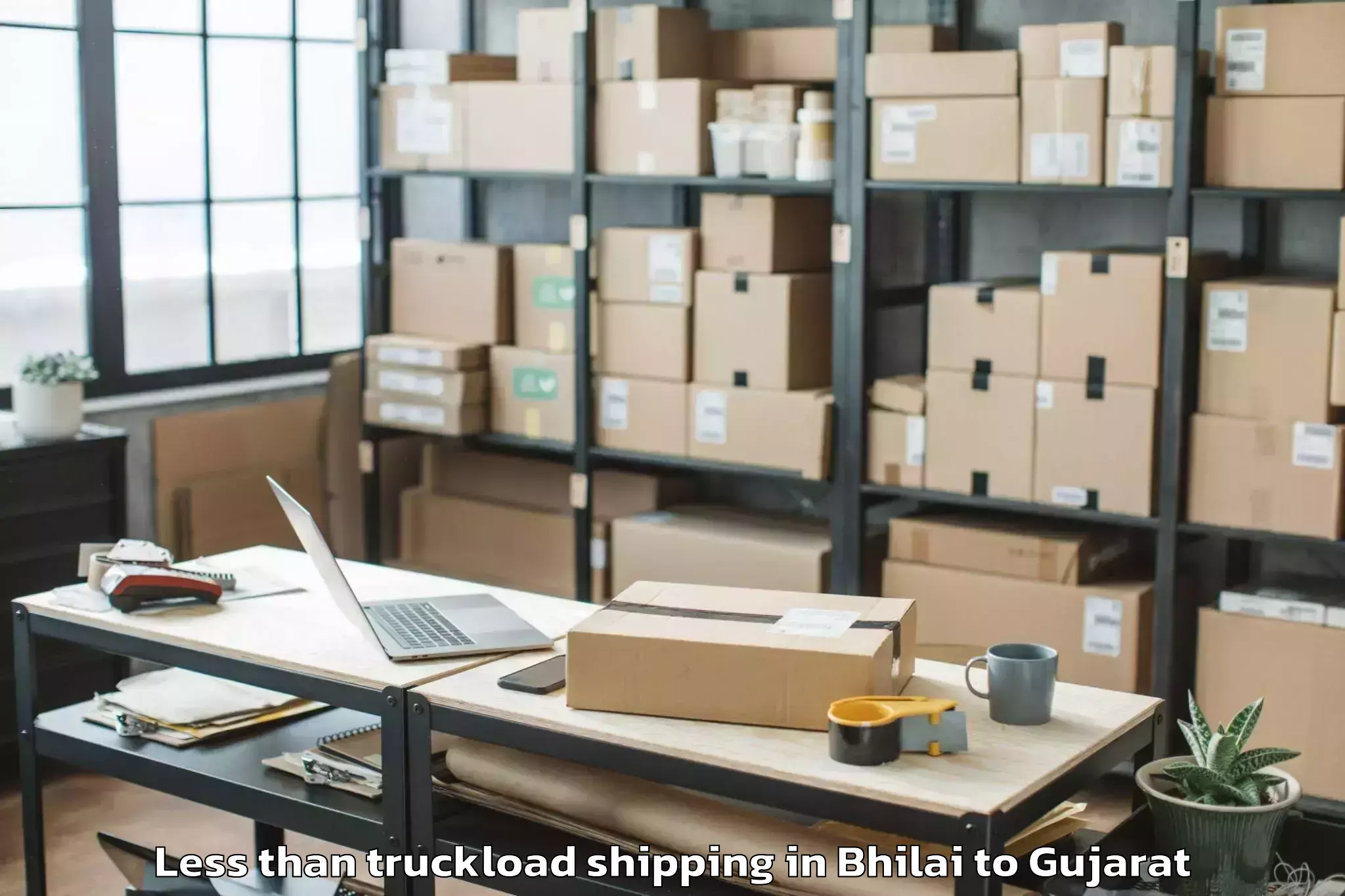 Professional Bhilai to Kadana Less Than Truckload Shipping